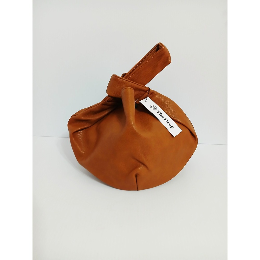 The Drop Women Avalon Adobe Brown Faux Leather Knot Handbag One Size NWT